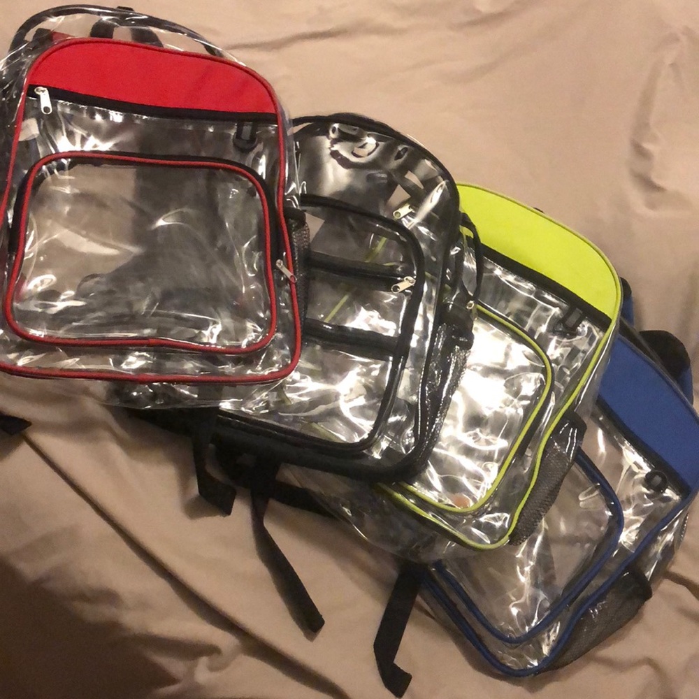 Clear back packs
